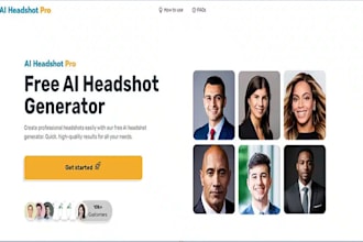 build saas ai headshot generator website and app ai image generator web app