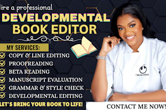 be your developmental editor,proofread thriller historical book, format memoir