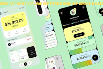create custom lending app money app loan app fintech bank app borrow wallet app