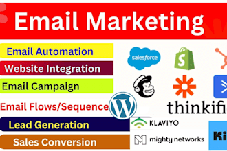 setup email marketing campaign and automation on mailchimp, convertkit, aweber