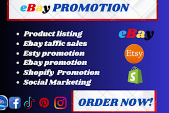 promotion ebay, etsy store marketing to boost sales traffic