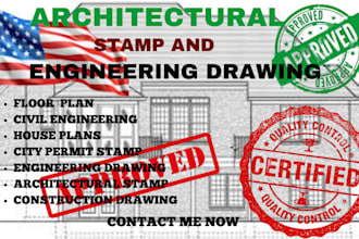 do adu permit, structural drawing, architectural stamp, floor plan city approval