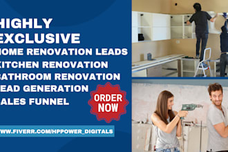 generate quality kitchen remodeling, bathroom remodeling home renovation leads