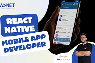 develop ios and android mobile app using react native