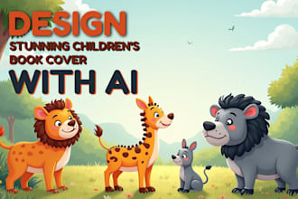 design a stunning childrens book cover with ai