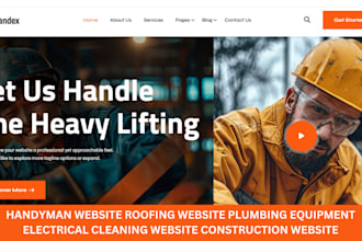create handyman website roofing website plumbing equipment construction website