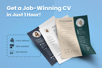 design a professional CV resume in 1 hour for job success