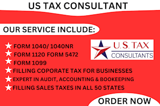 handle irs form 5472, 1120, 941, 1099, 1065, form w2, and all tax forms