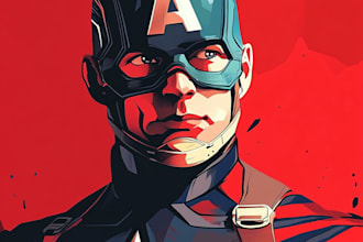 make a comic book superhero illustration marvel comic