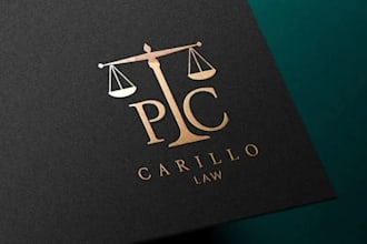 creative modern attorney, legal and law firm logo