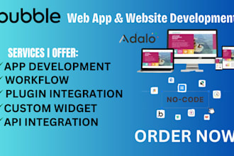 do fast delivery bubble developer job, build bubble app, bubble io website
