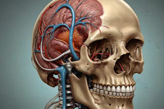 draw a realistic anatomical surgery medical illustration