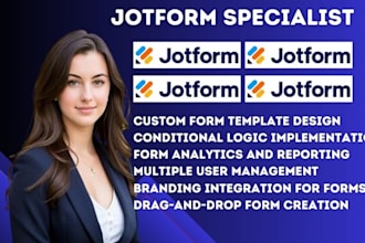 create jotform form templates conditional logic form analytics multiple users VA