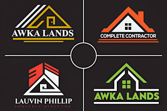 do property, mortgage, home, building, construction, real estate logo design