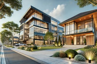 do 3d interior and exterior design, commercial building, house rendering, 3d spa