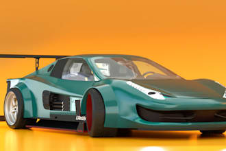 design low or midpoly car for game minecraft car ems emergency car for fivem,gta
