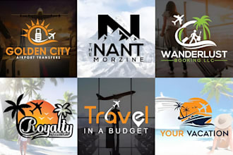 do awesome adventure, mountain, outdoor and travel logo with unlimited revisions