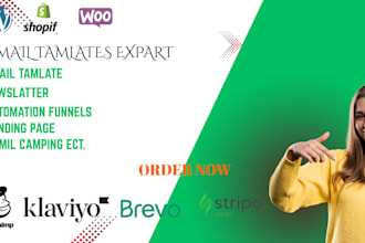 design email marketing template, newsletter on mailchimp, klavlyo, brevo, stripo