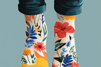 draw a unique socks design