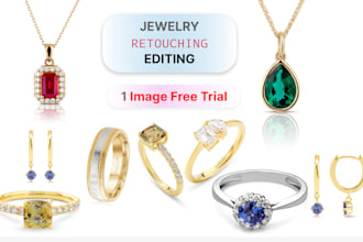 professionally retouch and edit jewelry photo in photoshop
