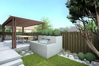visualize 3dhouse backyard,exterior design,floor plan layou,deck patio,3d render