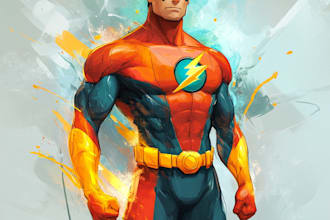 create superhero comic characters for you