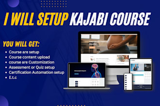 setup kajabi online course and upload kajabi course content