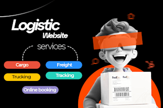 design courier, cargo website freight brokerage, or trucking website