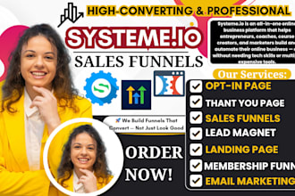systeme io, gohighlevel landing page, 7figure shopify digital store sales funnel