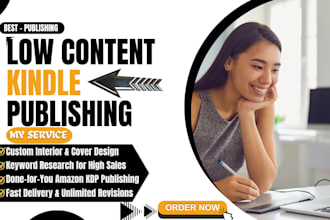publish KDP low content journal, book cover design, journal interior for amazon