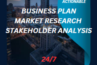 write business plan  with 1 to 5 years financial plan and stakeholder analysis