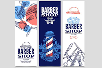 do barber shop hair cut salon logo design