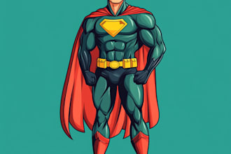 create a superhero comic character design