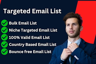 do niche targeted email list, bulk email list b2b for email marketing