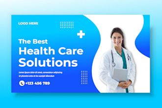 create medical health thumbnail design