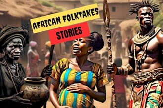 create animation african folktales stories for youtube video