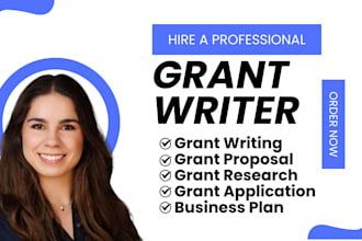 write grant proposal grant application research, pitch deck business plan 501c3