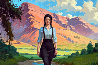 paint a realistic digital landscape, oil painting, art