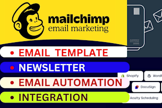 design professional mailchimp email templates and automation for email marketing