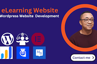 create interactive lms, education, elearning wordpress website