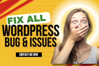 fix wordpress website bug, wordpress issues, fix wordpress website error