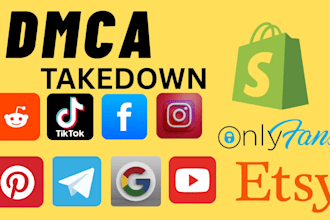 send dmca takedown notice to  tiktok insta fb google reddit links under dmca