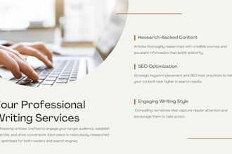 write engaging and well researched articles on any topic