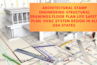 draw stamp architecture mep structural design fire alarm sprinkler city permits