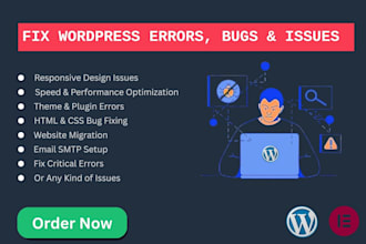 fix wordpress errors, bugs, and issues quickly