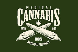 do cannabis marijuana hemp cbd weed logo design
