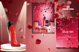 modern perfume logo design packaging box