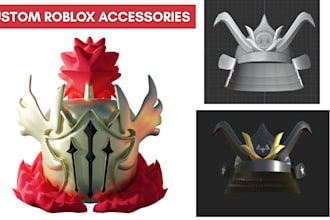 design custom and unique roblox accessories like hats, hair, bags for ugc roblox