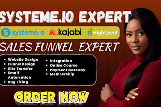 build systeme io sales funnel systeme io  automation kajabi ghl landing pages