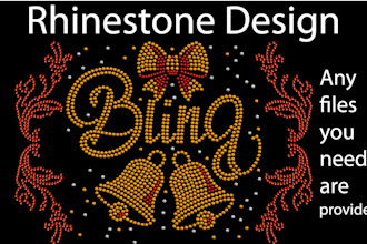 do rhinestone design and template